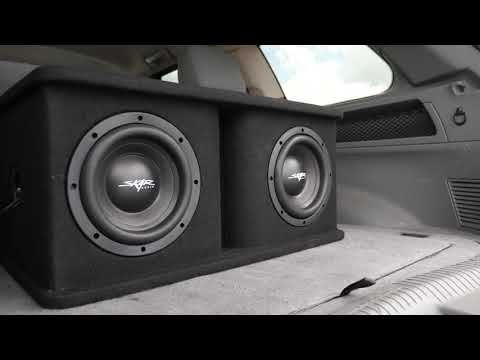 Skar Audio 1,400 Watt SDR-2X8D4 Dual 8-inch Loaded Subwoofer Enclosure Demo!!