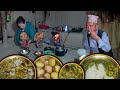 Jungle Mushroom and Potato Mix Recipe with Rice cooking & Eating | Nepali Chyau | local village food