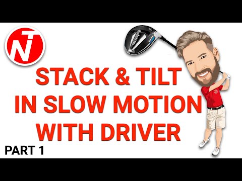 STACK & TILT IN SLOW MOTION WITH DRIVER (PART 1 - FACE ON)| | GOLF TIPS | LESSON 153