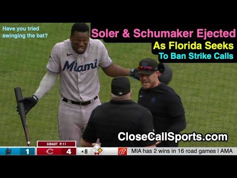 E188-9 - Jorge Soler & Skip Schumaker Ejected by Bill Miller as Miami Wants a Ban on Calling Strikes