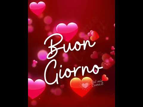 Video di Buongiorno e GIF con pioggia di cuori e musica