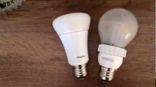 60w equivalent LED bulb comparison