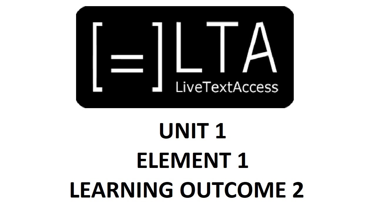 U1_E1_LO2 Accessibility, Usability and Universal Design - Part 1