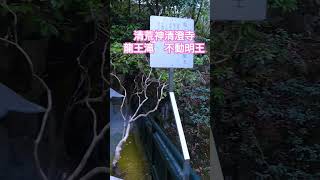 清荒神清澄寺　龍王の滝の正面左の岩肌に不動明王様がお祀りされています☺️