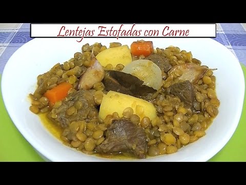 Lentejas Estofadas con Carne | Receta de Cocina en Familia