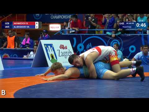 Repechage GR - 80 kg: B. AKHMEDOV (UZB) v. M. ALIEKSIEIEV (UKR)