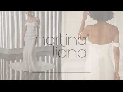 Simple Off-the-Shoulder Wedding Dress | Martina Liana...