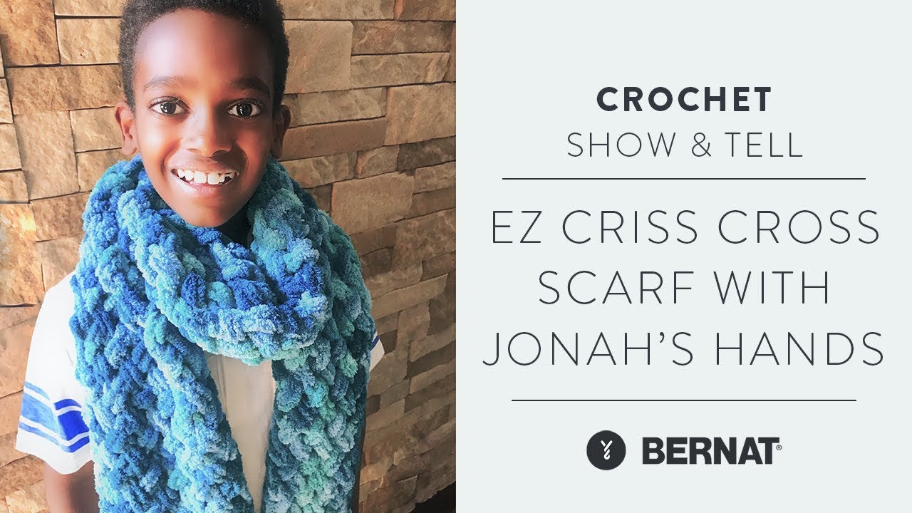 How To Make Bernat Alize Blanket EZ CrissCross Scarf Online JOANN