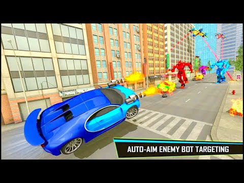 Fight On Town Read Yellow Robot Fighting with Car Fight Army Bus Robot Car Transformation Games