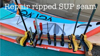 Repairing a Ripped Seam on an Inflatable SUP