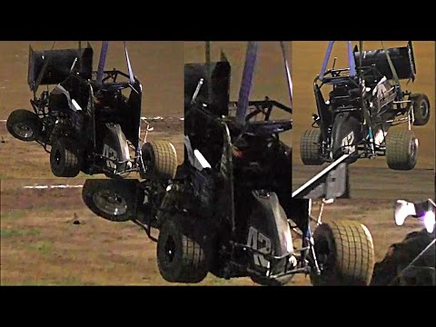 Formula 500 Jayden  Rickett Crash Simpson Speedway 16-4-2016