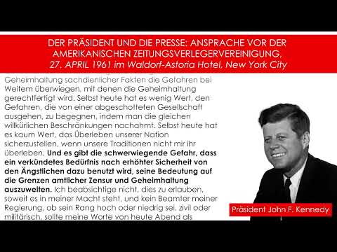 Rede von John F. Kennedy am 27. April 1961 vor amerikanischen Zeitungsverlegern - JFK