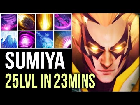 25 Level in 23 Mins! Best Invoker Combo Ice Wall by SumiYa Epic Gameplay 7.05 Dota 2