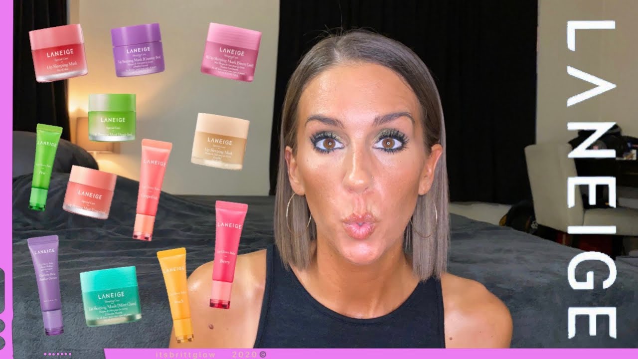 RANKING ALL OF THE LANEIGE LIP SLEEPING MASKS + LIP GLOWY BALMS (EVERY FLAVOR INCLUDED)