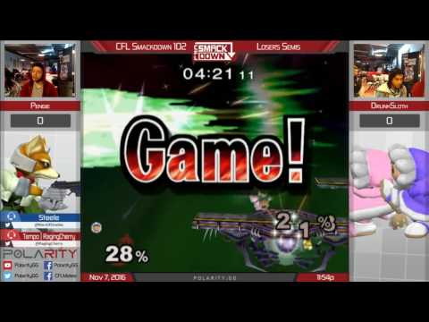 CFL Smackdown 102 Melee - Pengie (Fox) vs Drunksloth (ICs) - Losers Semis