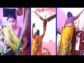 Saree With Room Cleaning Vlog Indian Housewife Cleaning Floor Video