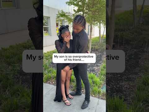 My son is so overprotective of his friend. And my baby girl wanted 2make sure her dress was perfect