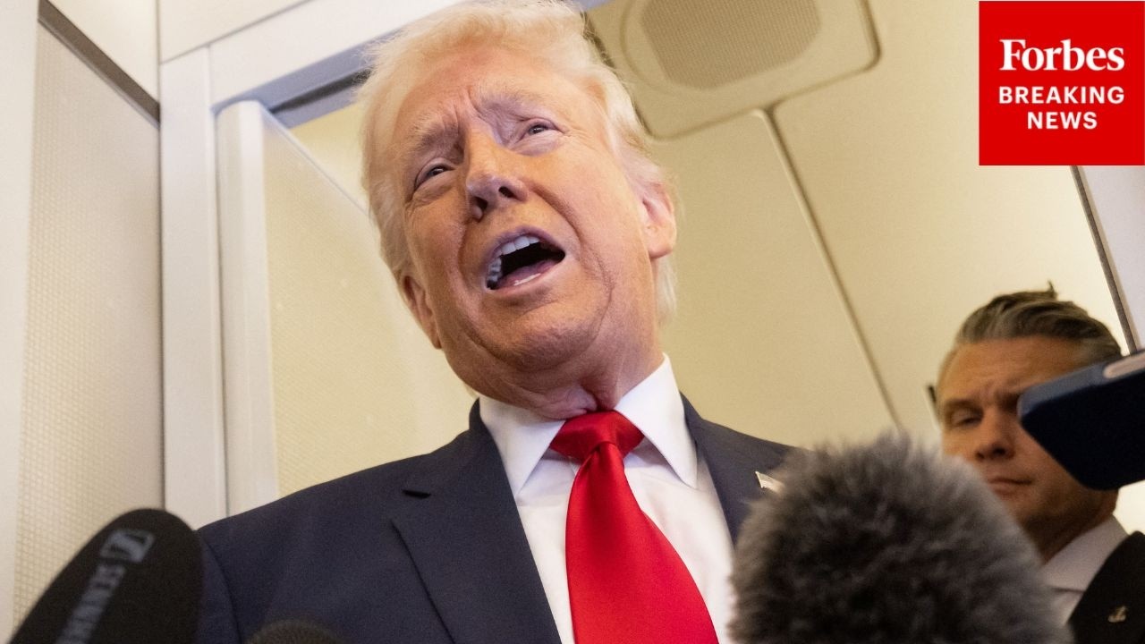 Video | BREAKING NEWS: President Trump Holds Gaggle Aboard Air Force One As Iran War Intensifies