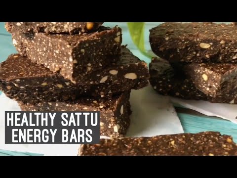 Sattu Choco Energy Bars Recipe | Healthy Quick & Easy High Protein सत्तू Chana Snack | Weight Loss