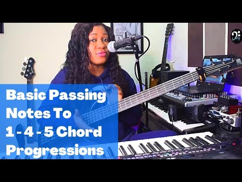 Basic Gospel Passing Notes To 1- 4 -5 Chord progressions | Bass Tutorial