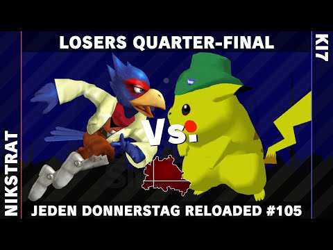 Jeden Donnerstag Reloaded #105 Nikstrat (Falco) vs. KI7 (Pikachu) - Losers Quarter-Final