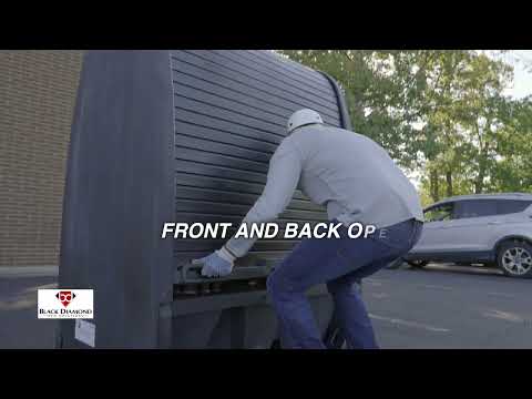 2-Drum Spill Containment Shed, Black Recycled Resin - 4062-BD for Lockable Containment 2-Drum Spill C...