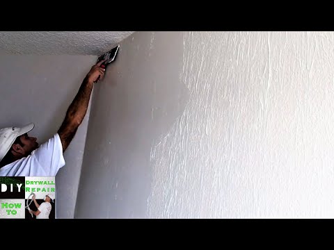 (Part 2) How to skim coat trick with a paint roller and joint compound Video