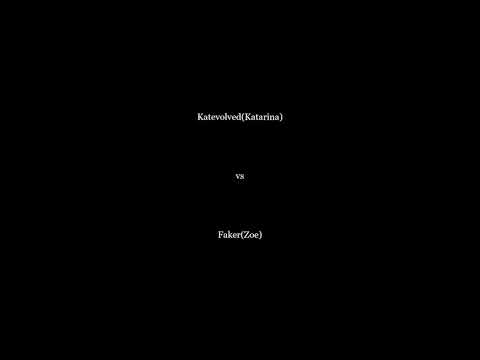 Katevolved(Katarina) solo kills Faker(Zoe)