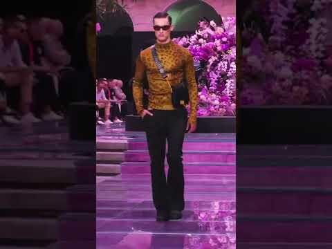 David Trulik walking for Versace Spring-Summer 2020 Menswear