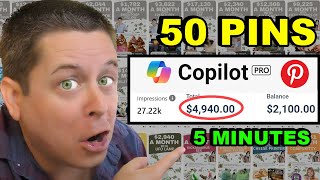 50 Pins In 5 Minutes With AI - Make $2,250+ Per Week With Pinterest
