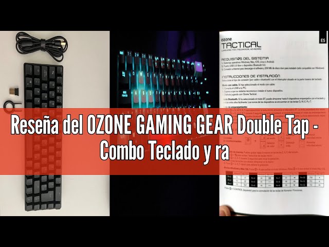 Vídeo relacionado con Ozone Gaming Gear Double Tap - Combo Teclado y ratón, Teclado Semi-mecánico. switches Crost Tech, Ratón Sensor óptico AVAGO A3050-4000 dpi, RGB, Layout español, Negro
