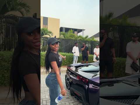 Gift first car review with burna boy new Ferrari sf90 😳 #burnaboygram #burnaboy
