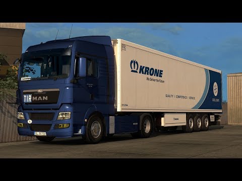 ETS 2 1.32 - MAN TGX 18.480 Euro 5 - Krone Cool Liner - Trip: Uppsala - Västerås