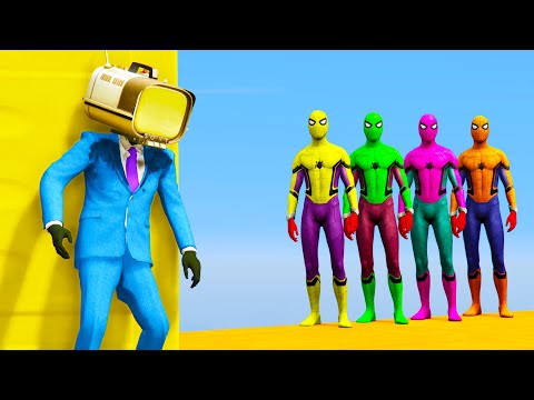 GTA 5 Epic Spider-Man Saves Team Spiderman From Venom Jumps/Funny moments/Ragdolls 1 #gta