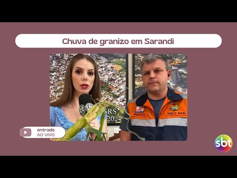 Chuva de granizo em Sarandi