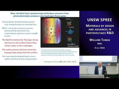 UNSW SPREE 201607-08 Bill Tumas - Materials by design & advances in PV R&D