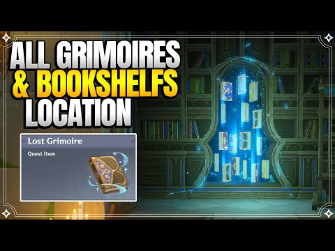All 8 Lost Grimoire and Bookshelf Locations | World Quests & Puzzles |【Genshin Impact】