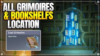 All 8 Lost Grimoire and Bookshelf Locations | World Quests & Puzzles |【Genshin Impact】