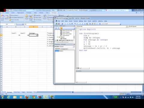 Excel VBA lesson 1.1 - creating a program