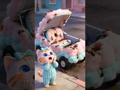 بابا اشترى للقط عربية من غزل البنات!😱🍭💖