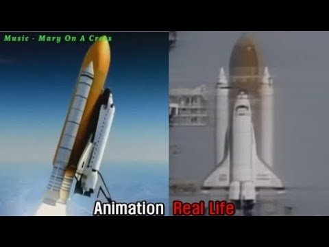 1986 Space Shuttle Challenger Disaster - Animation vs Real Life