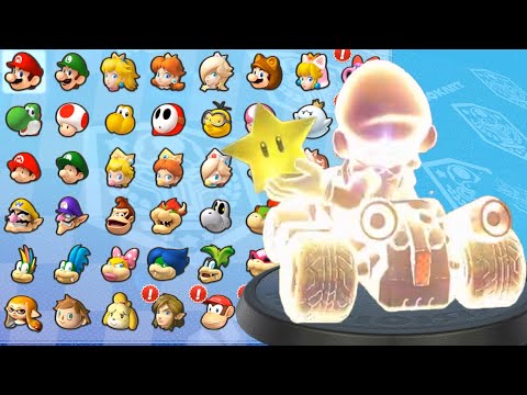 Mario Kart 8 Deluxe - All GCN Races - Mario use Superstars in Every Cup