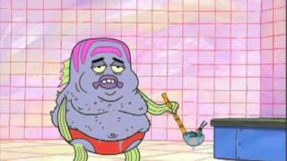 Plankton falls into Bubble Bust's pants