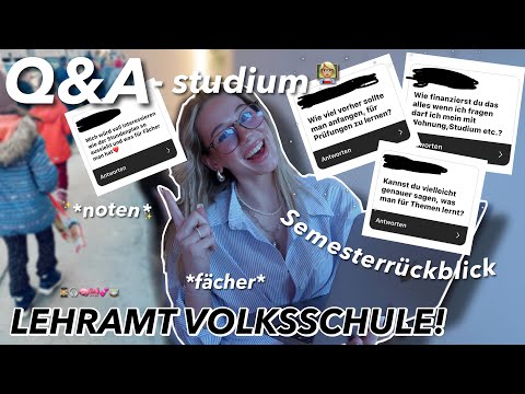 Volksschullehramt👩🏼‍🏫 - mein Studium Q&A | Semesterrückblick, Noten, Stundenplan