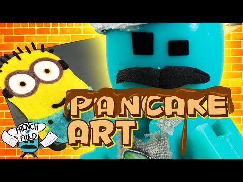 Pancake Art Challenge!!! 🥞 | French with Fred and Minions?