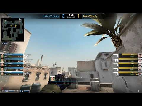 CS:GO POV Demo Na'Vi S1mple (32/26) vs Vitality (de_dust2)