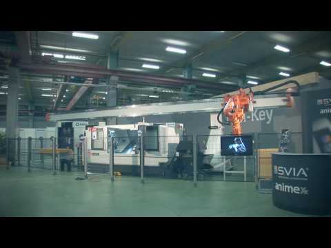 ABB Robotics - 5 axis robot on linear gantry - in action