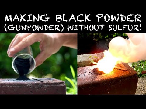 Making Black Powder (Gunpowder) Without Sulfur! (Carbon & Potassium Chlorate Powder)