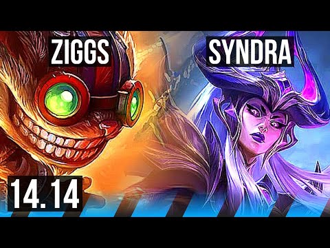 ZIGGS vs SYNDRA (MID) | Rank 9 Ziggs, 5/3/10 | EUNE Grandmaster | 14.14