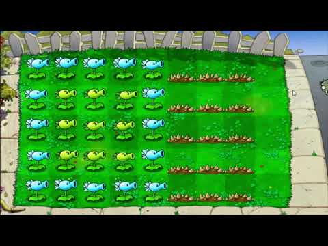 Plants vs Zombies mod | Besieged the All Pea vs Spikerweed Puzzle mode